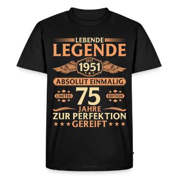 75e anniversaire Absolument unique Né en 1951 - T-shirt Premium bio Homme - noir - Devant - Nico (187cm)