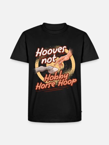 Anti-harrastus Horsing -imurit Ei Hobby Horse Hoop - Premium luomulaatuinen miesten t-paita - musta