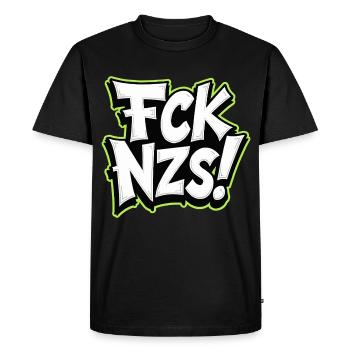 FCK NZS Statement against Racism - Men's Premium Organic T-Shirt - black - Front - Nico (187cm)