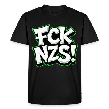 FCK NZS Statement against Racism - Men's Premium Organic T-Shirt - black - Front - Nico (187cm)