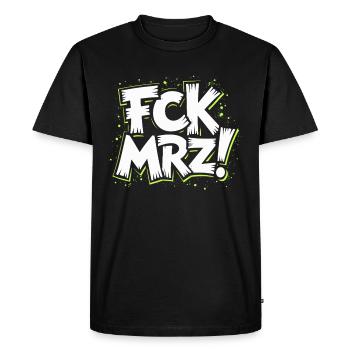 Slogan de protestation politique FCK Mar - T-shirt Premium bio Homme - noir - Devant - Nico (187cm)