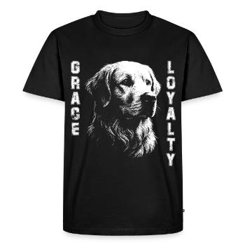 Golden Retriever stylish design - Men's Premium Organic T-Shirt - black - Front - Nico (187cm)