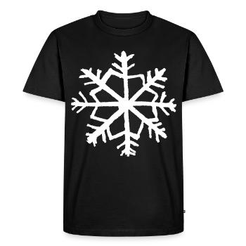 Flocon de Neige Hiver Noël Rétro Grunge - T-shirt Premium bio Homme - noir - Devant - Nico (187cm)