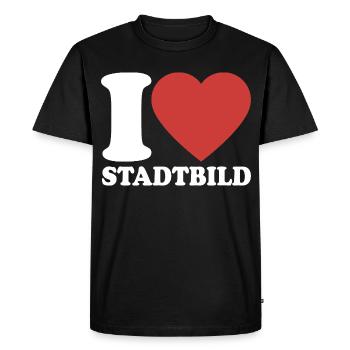 J’adore le paysage urbain - pour la diversité et la tolérance - T-shirt Premium bio Homme - noir - Devant - Nico (187cm)