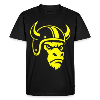 Biker Bull – Racing Spirit & Steel Head - T-shirt Premium bio Homme - noir - Devant - Nico (187cm)