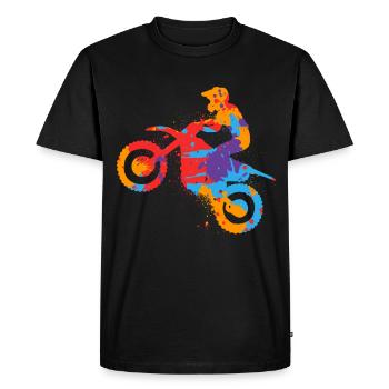 Moto Tout-terrain Motocross moto moto moto colorée - T-shirt Premium bio Homme - noir - Devant - Nico (187cm)