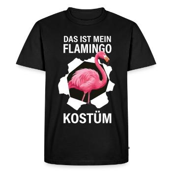 C’EST MON COSTUME DE FLAMANT ROSE - T-shirt Premium bio Homme - noir - Devant - Nico (187cm)
