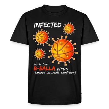 Virus du basket-ball de B-Balla - T-shirt Premium bio Homme - noir - Devant - Nico (187cm)