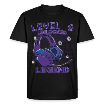 Casques Legend Level Déverrouillés - T-shirt Premium bio Homme - noir - Devant - Nico (187cm)