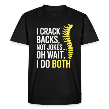 Spécialiste agréé de la colonne musculosquelettique - T-shirt Premium bio Homme - noir - Devant - Nico (187cm)