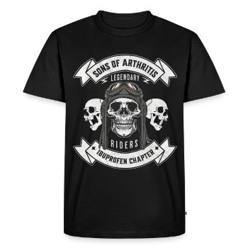 Cycliste du chapitre Ibuprofène Sons of Arthritis - T-shirt Premium bio Homme - noir - Devant - Nico (187cm)