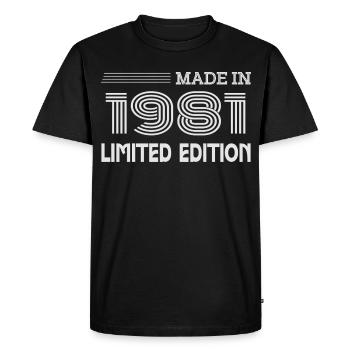 Original 1981 Vintage 1981 Rétro Anniversaire 1981 - T-shirt Premium bio Homme - noir - Devant - Nico (187cm)