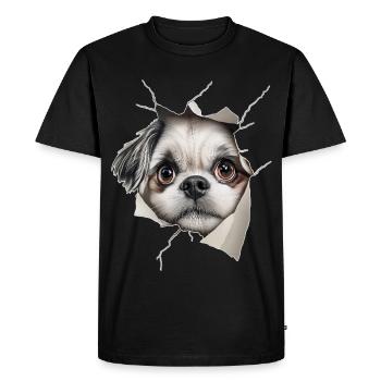 Shih Tzu - T-shirt Premium bio Homme - noir - Devant - Nico (187cm)