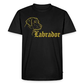 Labrador – Élégance intemporelle - T-shirt Premium bio Homme - noir - Devant - Nico (187cm)