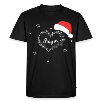 Musique de Noël de Musical Notes Singing - T-shirt Premium bio Homme - noir - Devant - Nico (187cm)