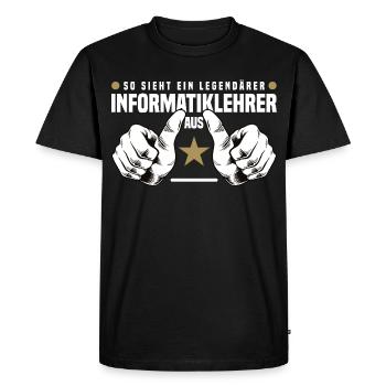 Computer Science Teacher - Men's Premium Organic T-Shirt - black - Front - Nico (187cm)
