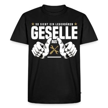 Compagnon - T-shirt Premium bio Homme - noir - Devant - Nico (187cm)