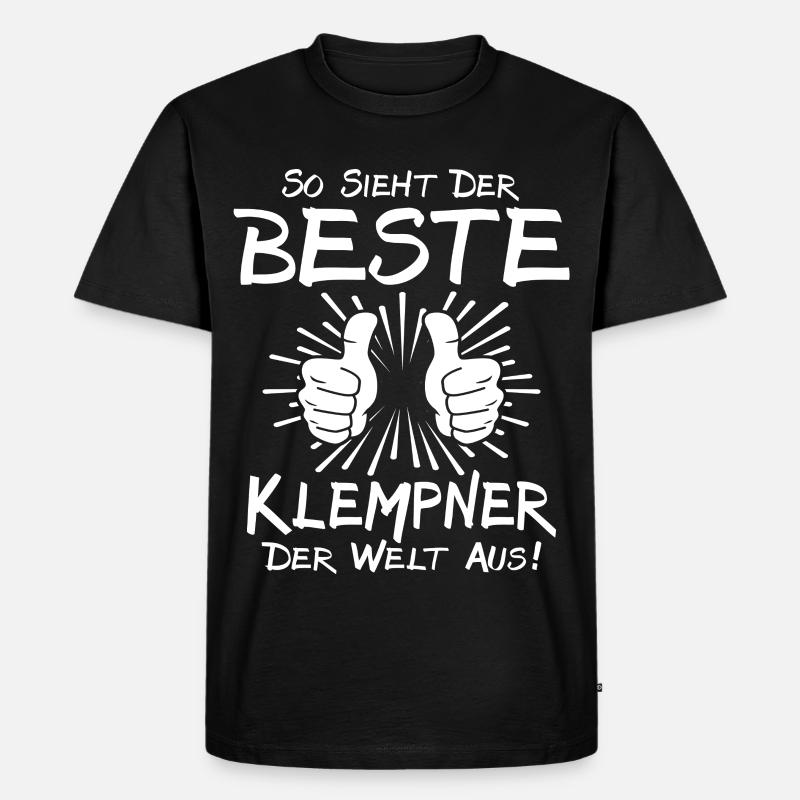 Bester Klempner - Männer Premium Bio T-Shirt - Schwarz