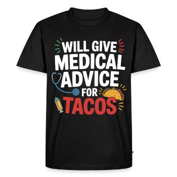 Conseils médicaux pour les tacos - T-shirt Premium bio Homme - noir - Devant - Nico (187cm)