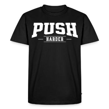 Poussez plus fort - T-shirt Premium bio Homme - noir - Devant - Nico (187cm)