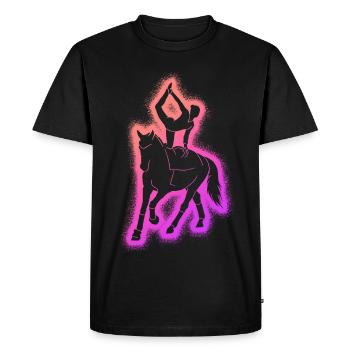 Vaulting Rider Horses Girls Kids Volti - Men's Premium Organic T-Shirt - black - Front - Nico (187cm)