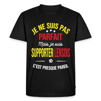 Not perfect but supporting Lens is the same - Men's Premium Organic T-Shirt - black - Front - Nico (187cm)
