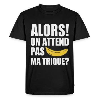 So we don't wait for my provocative humor - Men's Premium Organic T-Shirt - black - Front - Nico (187cm)