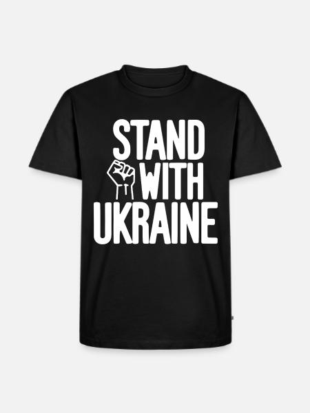 Solidarité avec l’Ukraine - T-shirt Premium bio Homme - noir