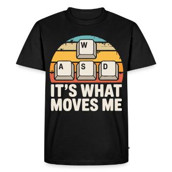 Motivation &amp; Passion – That's what moves me (Quote) - Men's Premium Organic T-Shirt - black - Front - Nico (187cm)