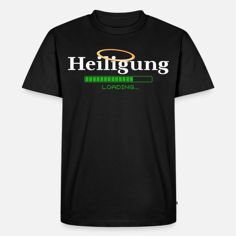 Heiligung - loading - Heiligenschein - Männer Premium Bio T-Shirt - Schwarz