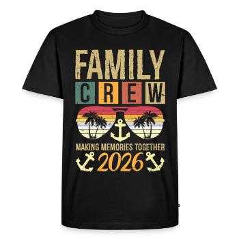 Family Cruise Crew 2026 Making Memories Together - Men's Premium Organic T-Shirt - black - Front - Nico (187cm)
