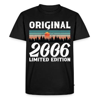2006 Original Retro Vintage Birthday Gift - Men's Premium Organic T-Shirt - black - Front - Nico (187cm)