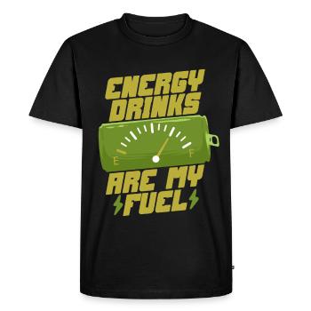 Les boissons énergisantes sont mon carburant - T-shirt Premium bio Homme - noir - Devant - Nico (187cm)