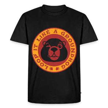 Groundhog Day Groundhog Loop It Like A Groundhog - Men's Premium Organic T-Shirt - black - Front - Nico (187cm)