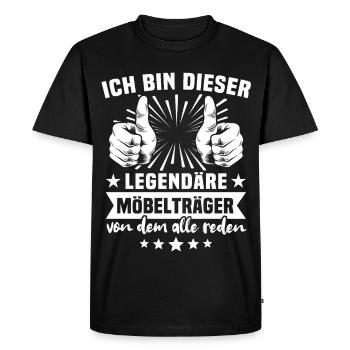 Furniture Rack Legend - Men's Premium Organic T-Shirt - black - Front - Nico (187cm)