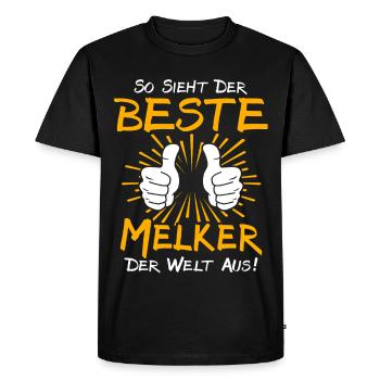 Melker Gift Idea - Men's Premium Organic T-Shirt - black - Front - Nico (187cm)