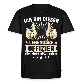 Dictons des officiers - T-shirt Premium bio Homme - noir - Devant - Nico (187cm)