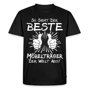 Meilleur porte-meubles - T-shirt Premium bio Homme - noir - Devant - Nico (187cm)