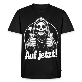 Faucheuse lève le pouce maintenant - T-shirt Premium bio Homme - noir - Devant - Nico (187cm)