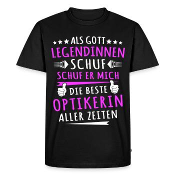 Optician Sayings - Men's Premium Organic T-Shirt - black - Front - Nico (187cm)