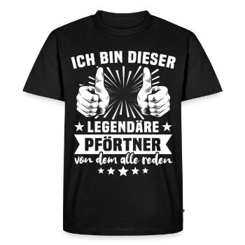 Gatekeeper Legend - Men's Premium Organic T-Shirt - black - Front - Nico (187cm)