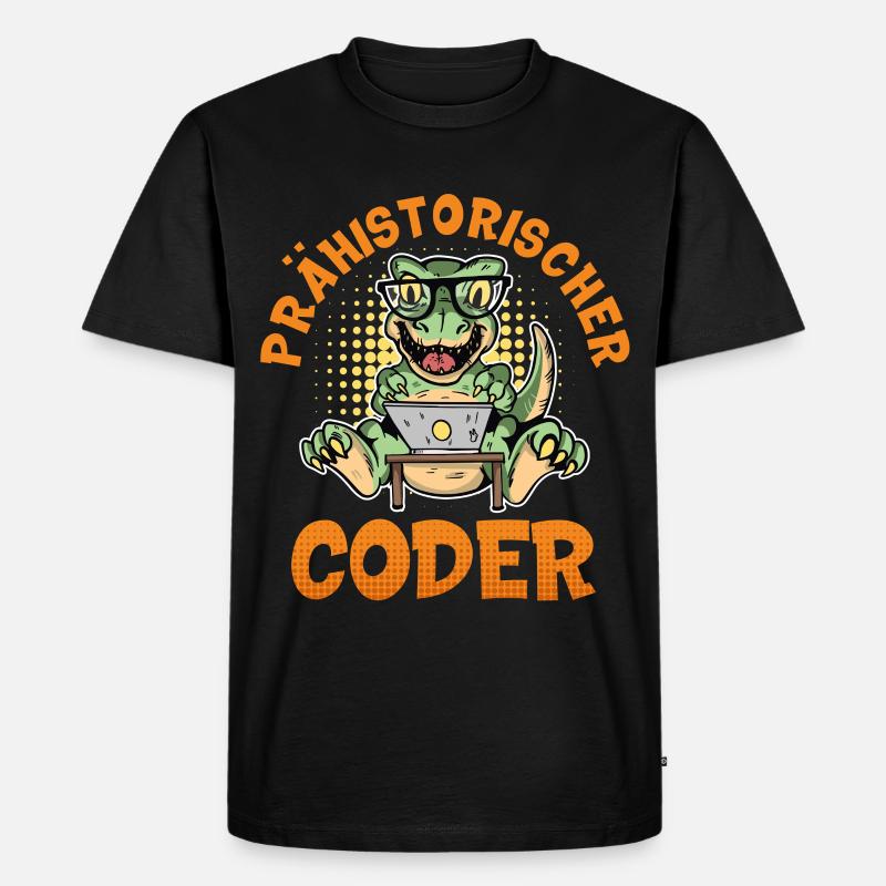 Programmation PRÉHISTORIQUE : Divertissement du CODER - T-shirt Premium bio Homme - noir