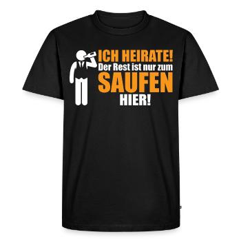 I'm getting married! The rest is here to drink - Men's Premium Organic T-Shirt - black - Front - Nico (187cm)