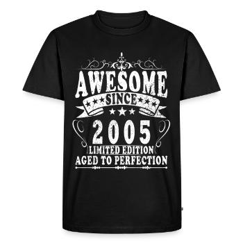 2005 Édition Limitée – Maturé à la perfection - T-shirt Premium bio Homme - noir - Devant - Nico (187cm)