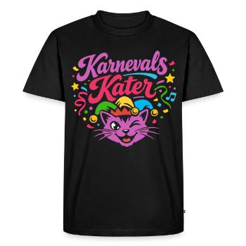 Costume de carnaval de chat - T-shirt Premium bio Homme - noir - Devant - Nico (187cm)