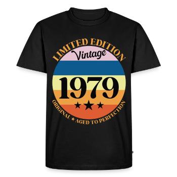 1979 Anniversaire Vintage Cadeau d'Anniversaire 79 - T-shirt Premium bio Homme - noir - Devant - Nico (187cm)