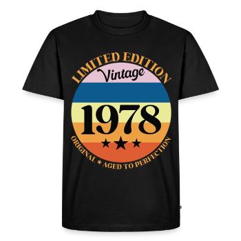 1978 Anniversaire Vintage Cadeau d'Anniversaire 78 - T-shirt Premium bio Homme - noir - Devant - Nico (187cm)