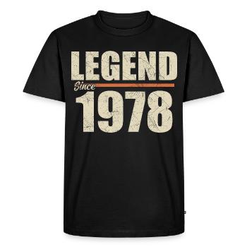 Birthday 1978 | Legend since 1978 - Men's Premium Organic T-Shirt - black - Front - Nico (187cm)