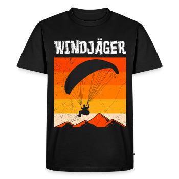 Paraglider WINDJÄGER Funny - T-shirt Premium bio Homme - noir - Devant - Nico (187cm)
