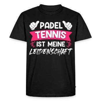 Le padel tennis est ma passion - T-shirt Premium bio Homme - noir - Devant - Nico (187cm)
